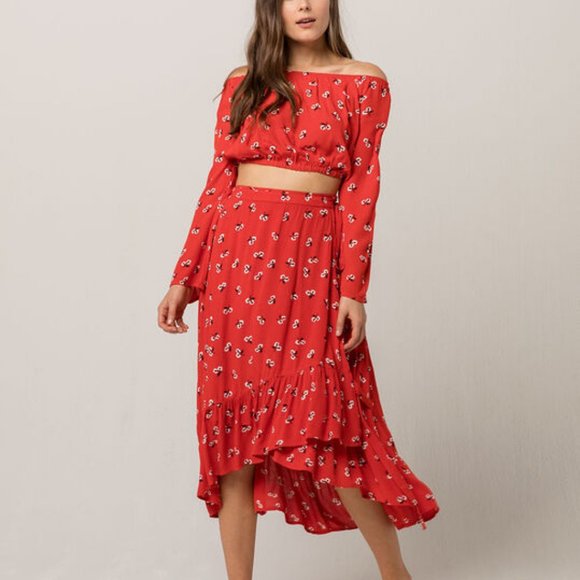 Billabong Dancing Til Dawn Wrap Skirt - Picture 1 of 2